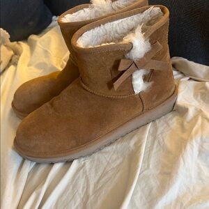 UGG Tan Ankle Boots with Cream Lining